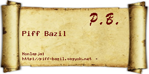 Piff Bazil névjegykártya